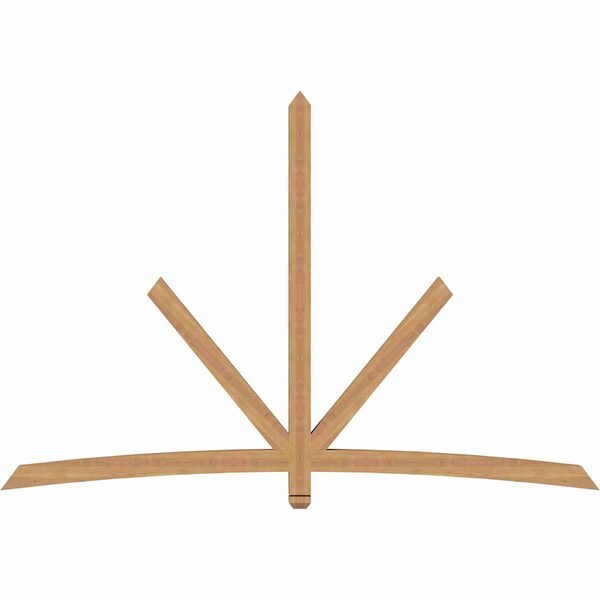 Ekena Millwork Alberta Smooth Timber Gable Bracket, Western Red Cedar, 96"W x 64"H x 3 1/2"D x 3 1/2"F, 16/12 Pitch GBW096X64X0404ALB00SWR - main